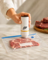 FreshLock™ Selladora al Vacío Portátil + Kit de Bolsas Reutilizables